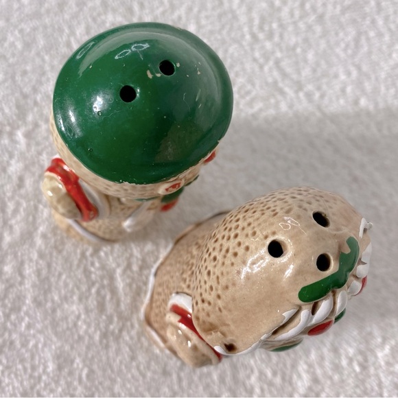 Vintage Giftcraft Brown Ceramic Gingerbread People Salt & Pepper Shakers - Picture 6 of 8